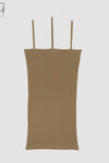 BASERANGE Ribbed Cotton Needle Tank Top TONI and TOTV Collection Made in Portugal BAS-TONI-RB-AU24-FCZ Emerald Brown